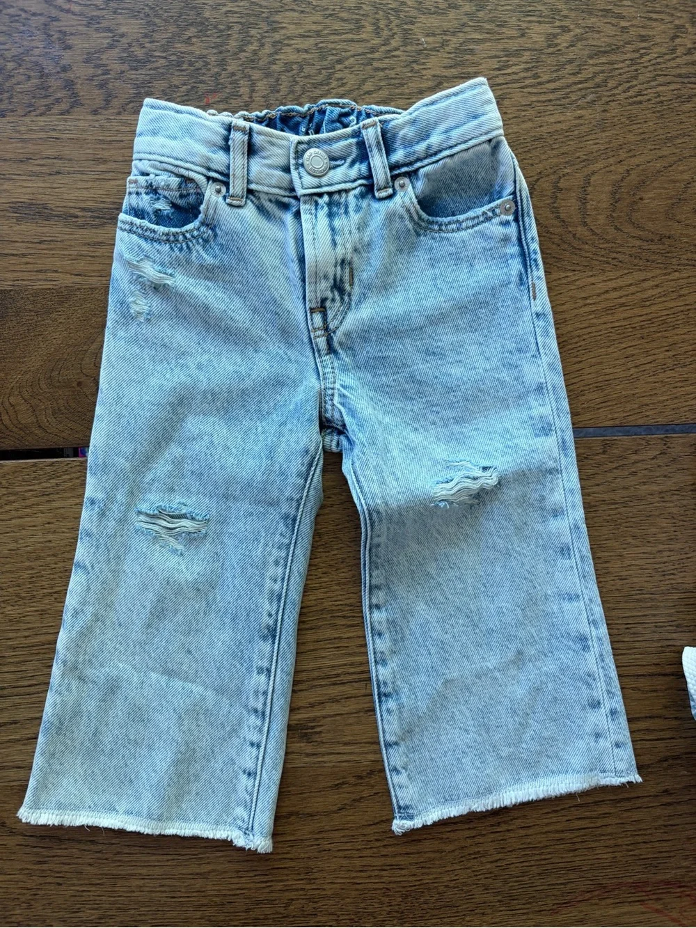 Gap Kids Toddler Stride Wide Leg Jeans Raw Hem